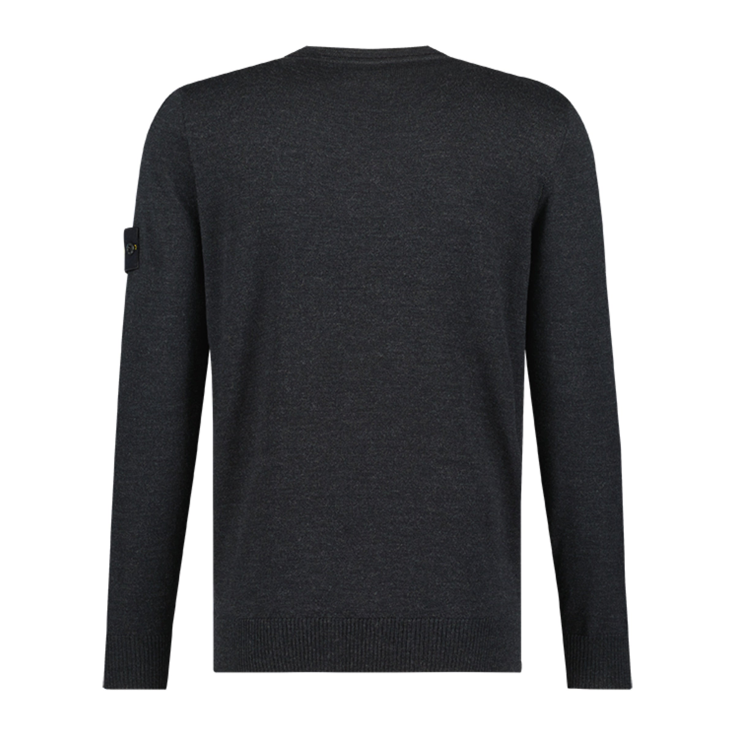 Stone Island Virgin Wool V Neck Sweatshirt in Charcoal
