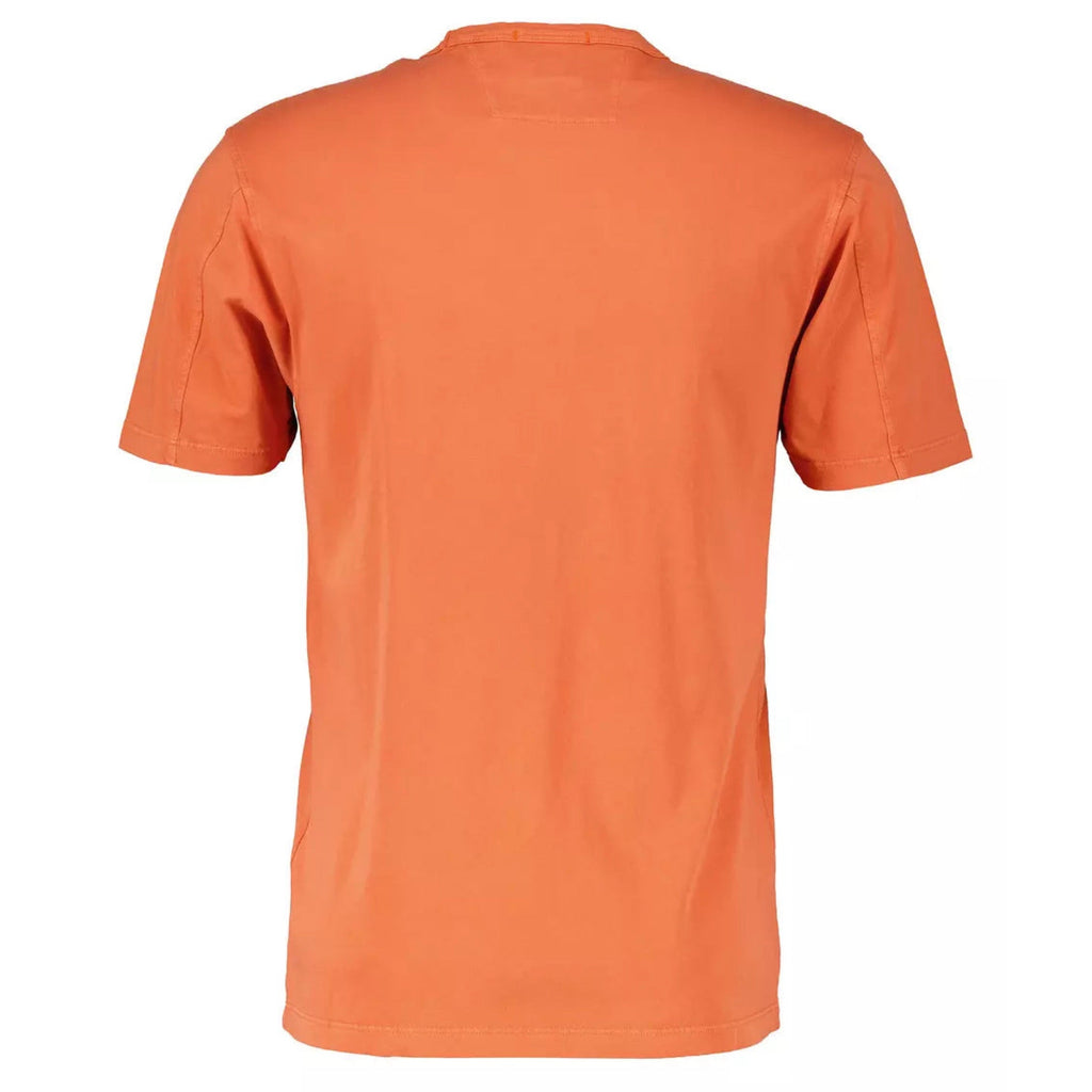 Cp Company 24/1 Jersey Logo T-Shirt In Harvest Pumpkin