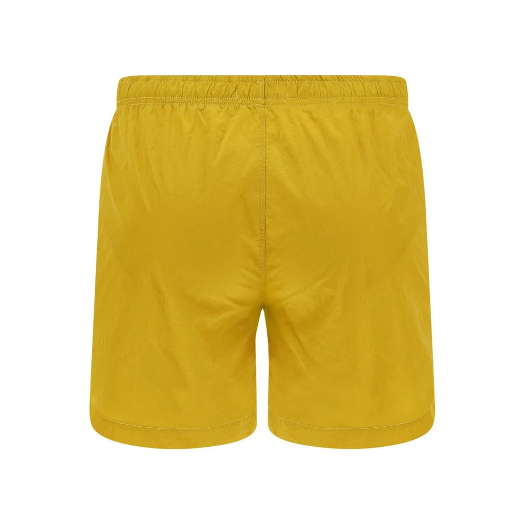 CP Company Chrome Patch Logo Swimshorts in Golden Nugget