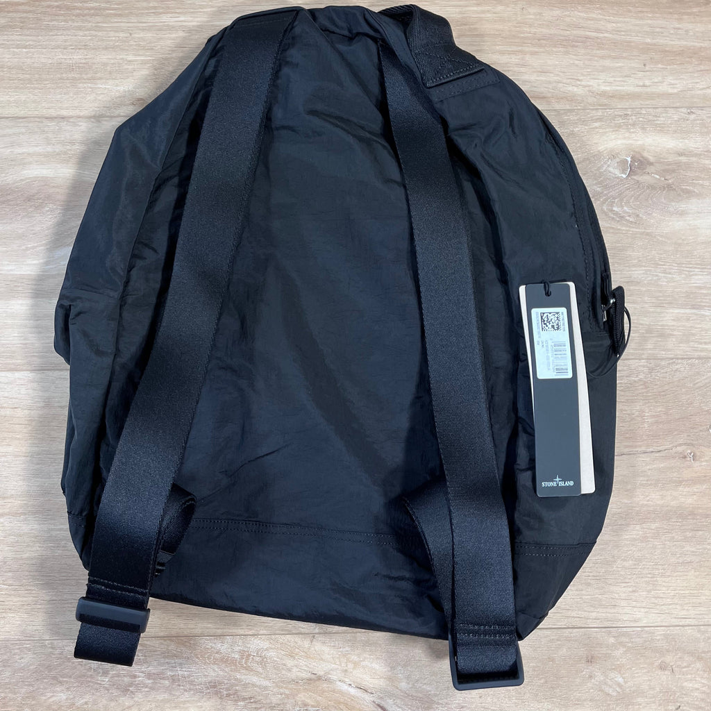 Stone Island Coated Nylon Metal Backpack in Black