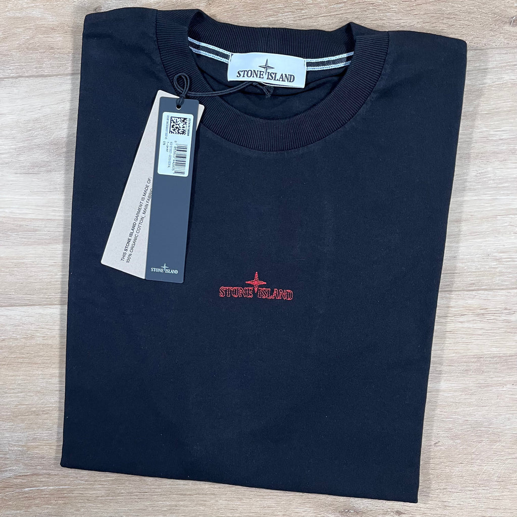 Stone Island 'Megacity Sky' Embroidery T-Shirt in Black
