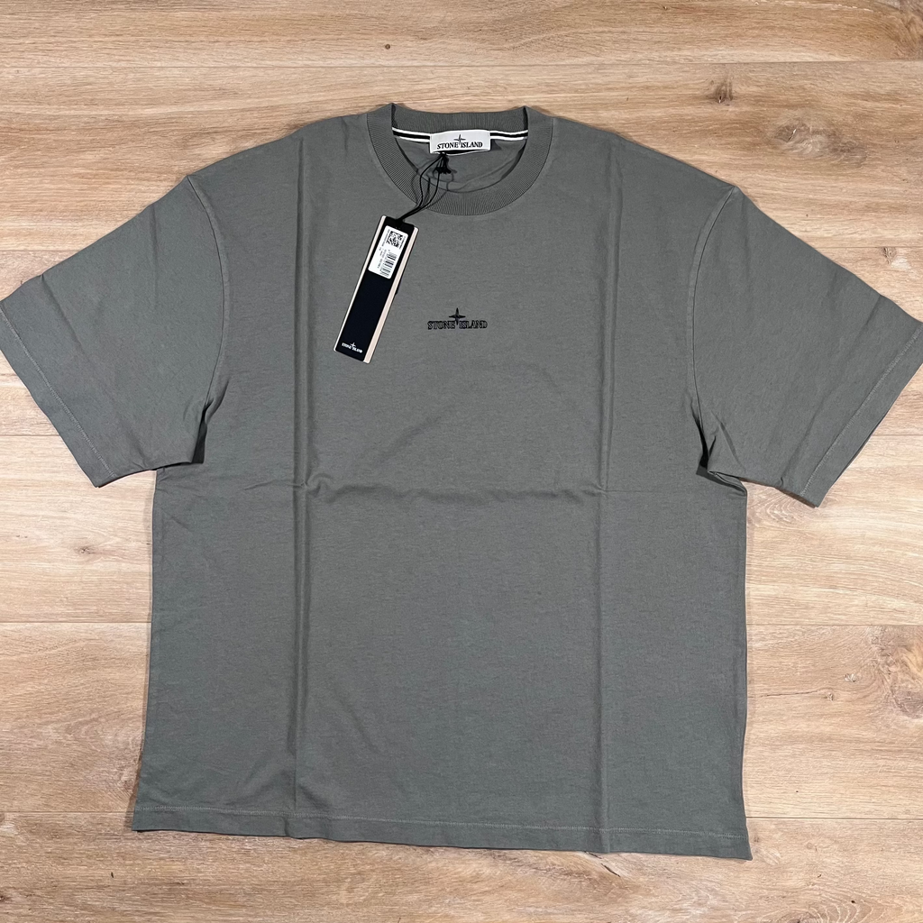 Stone Island 'Megacity Sky' Embroidery T-Shirt in Cement