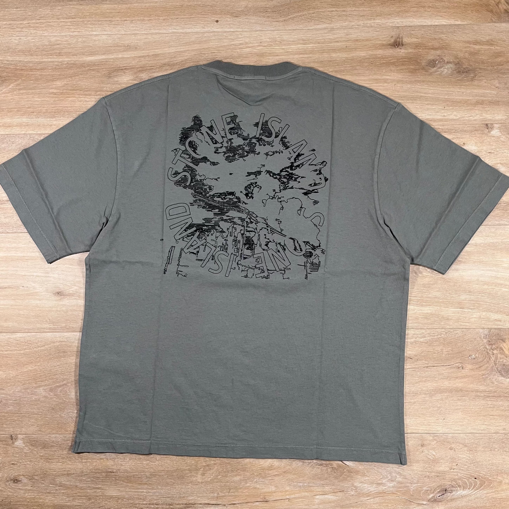 Stone Island 'Megacity Sky' Embroidery T-Shirt in Cement