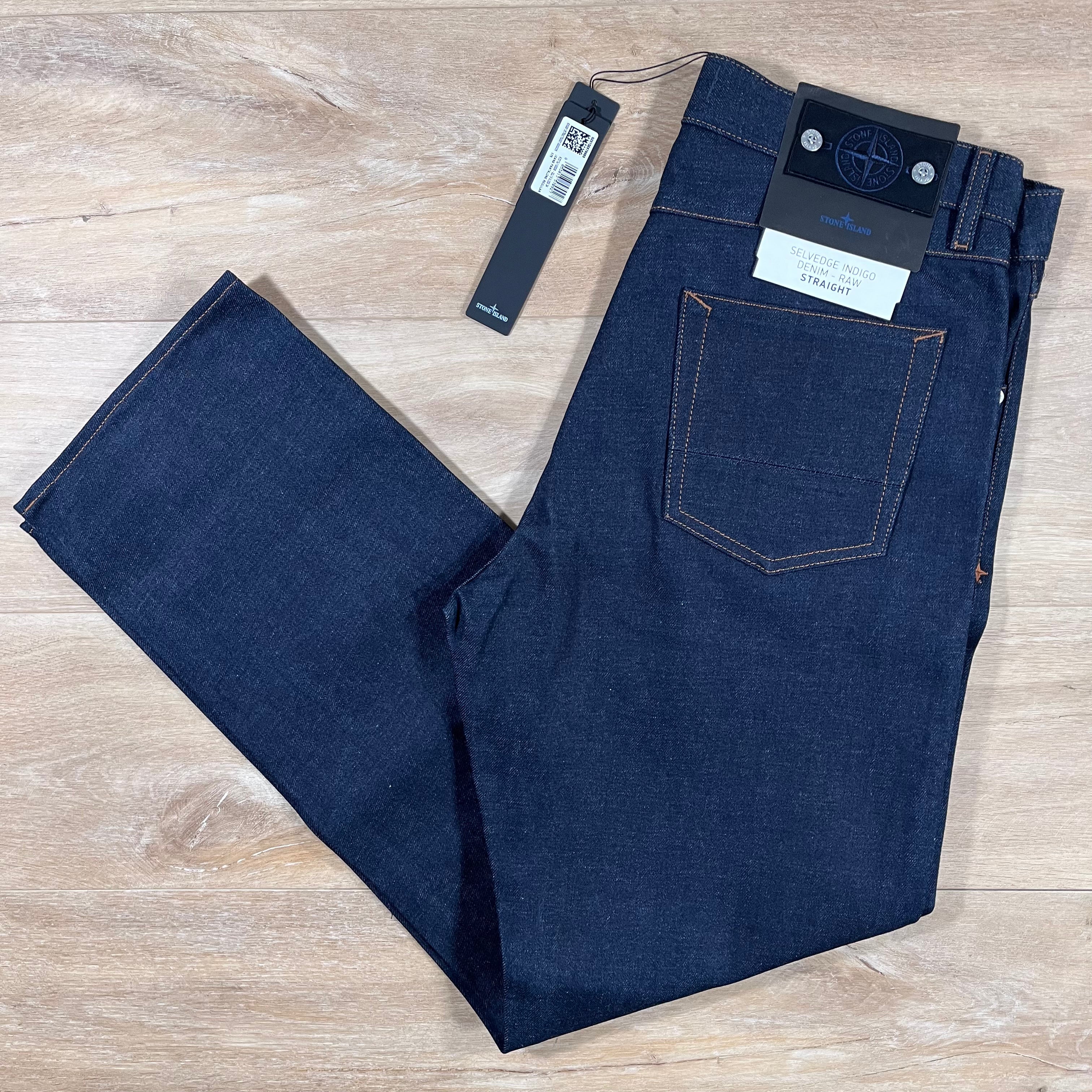 Stone Island Selvedge Indigo Denim-Raw Jeans - Regular