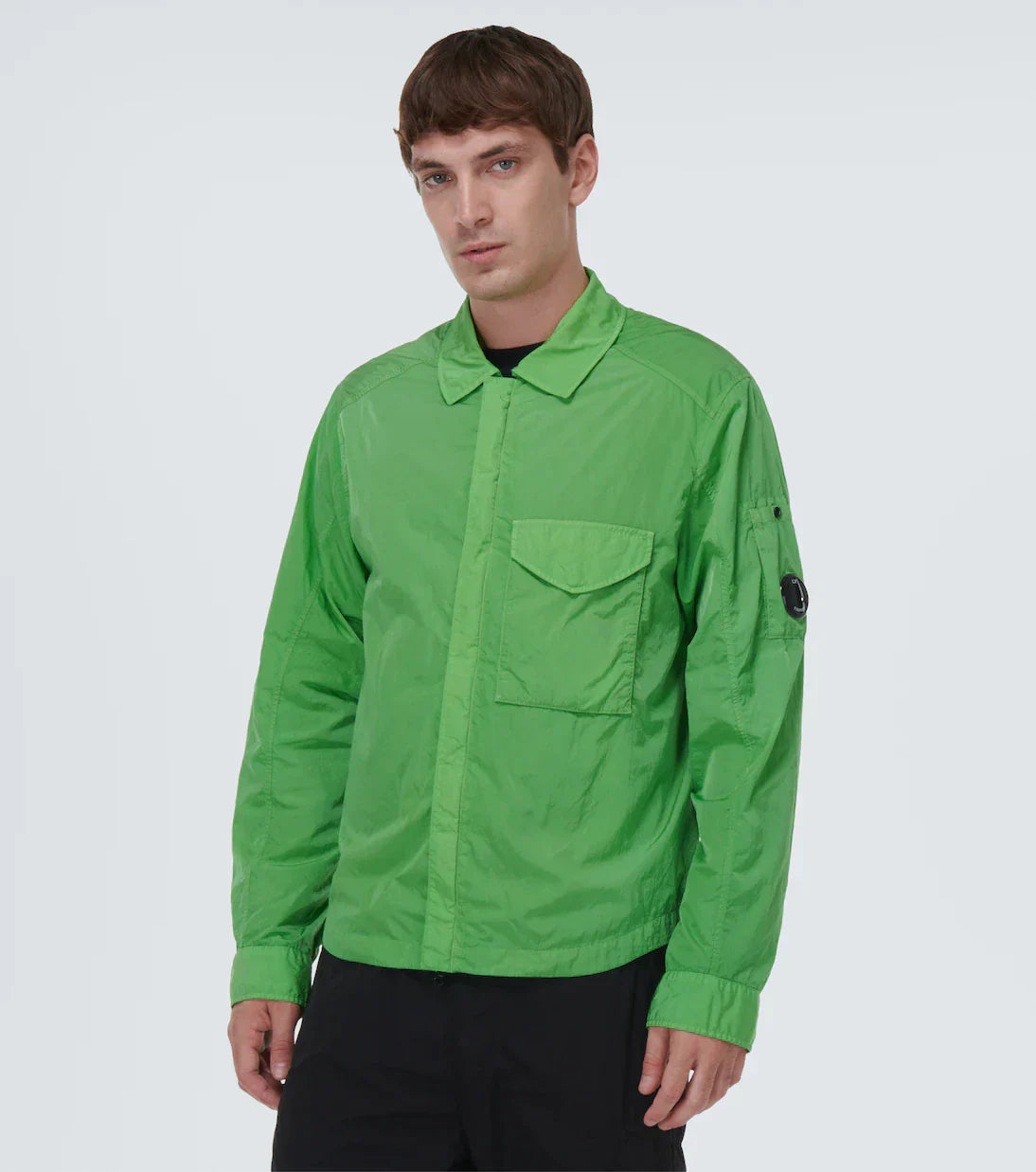 Cp Company Chrome-R Overshirt In Green