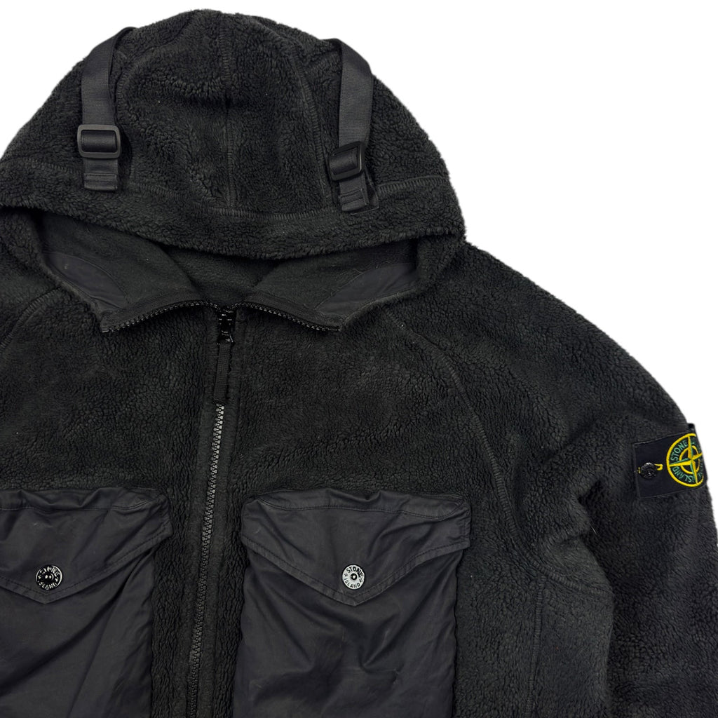 Stone Island Teddy Fleece Jacket A/W 21 Black