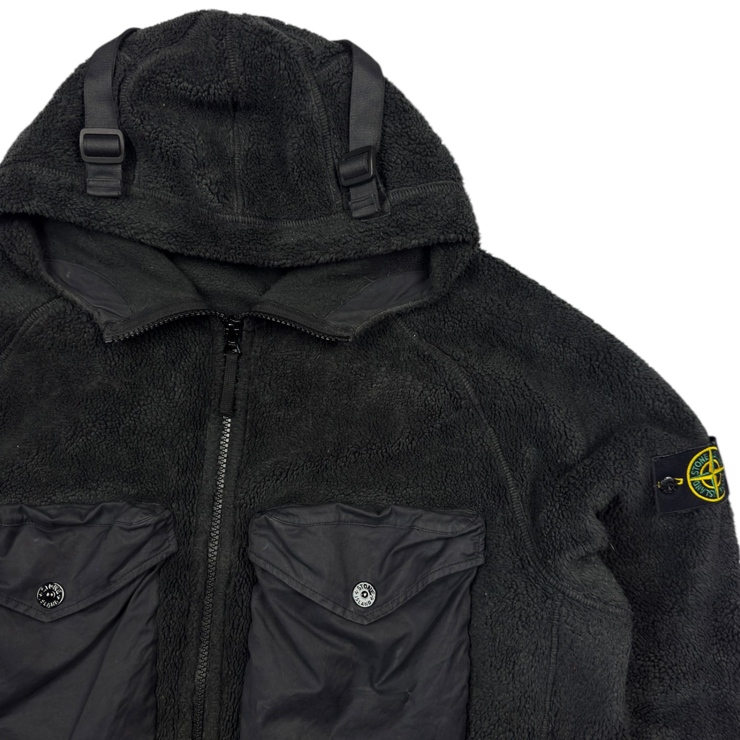 Stone Island Teddy Fleece Jacket A/W 21 Black