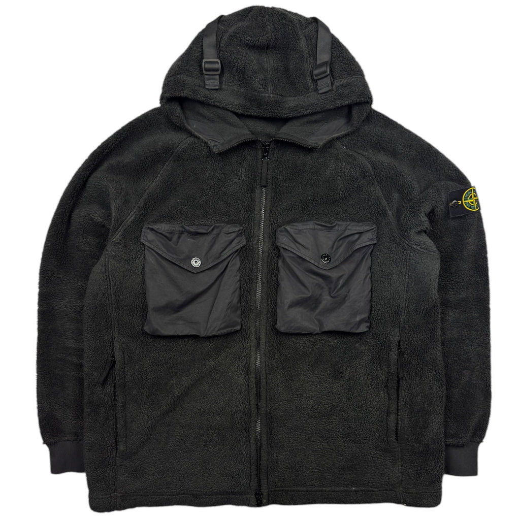 Stone Island Teddy Fleece Jacket A/W 21 Black