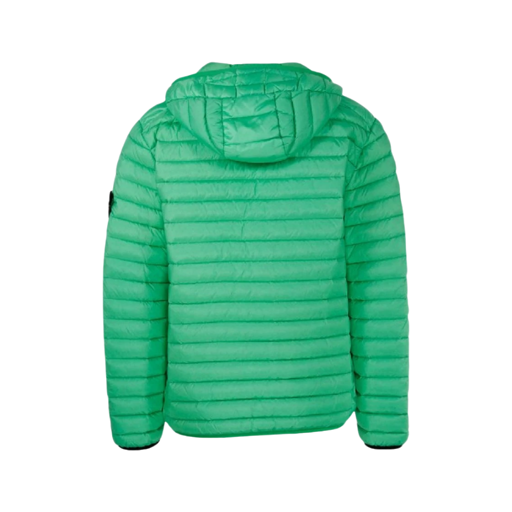 Stone Island Hooded Lightweight Down Jacket In Green