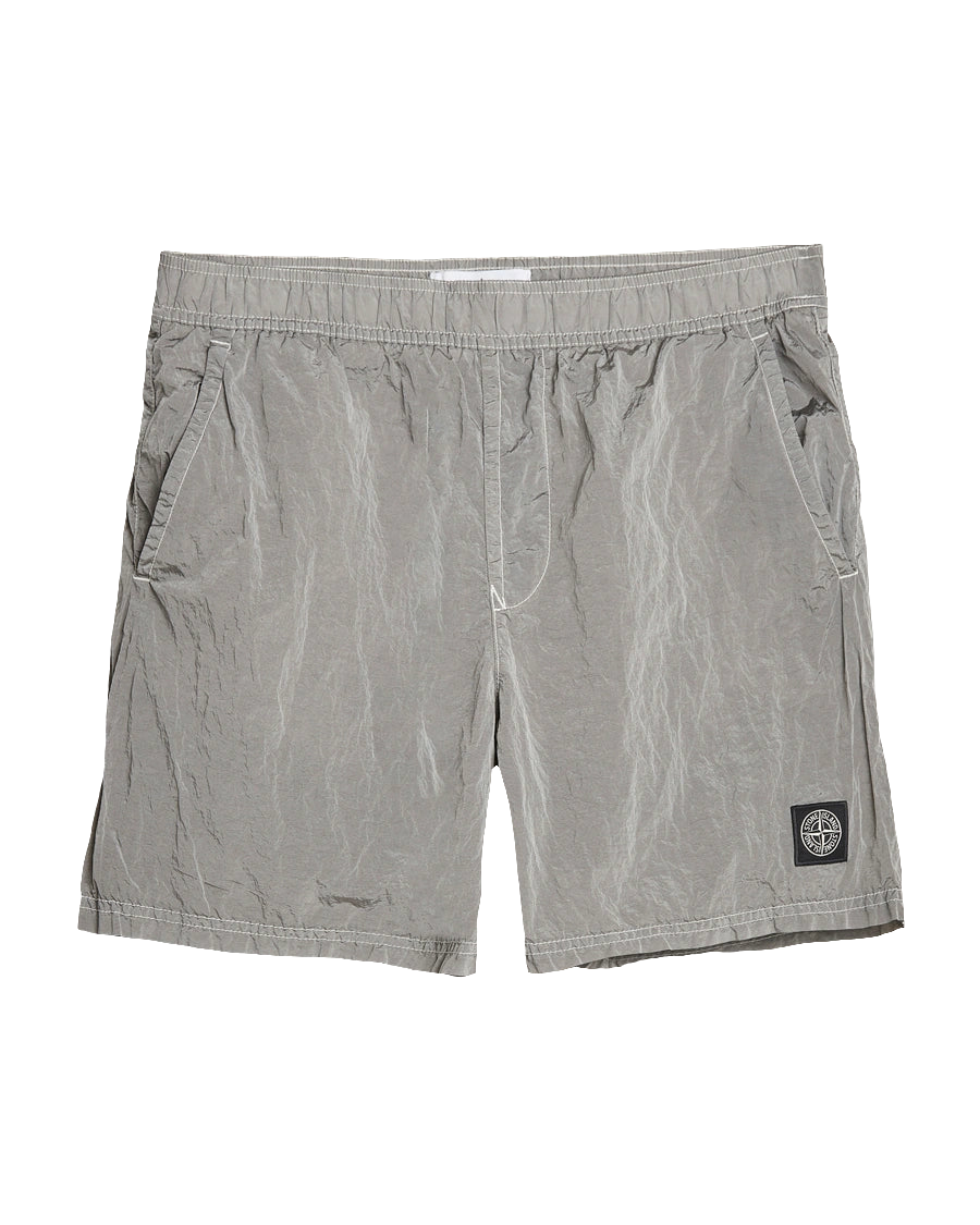 Stone Island Nylon Metal Swimshorts In Pearl Grey