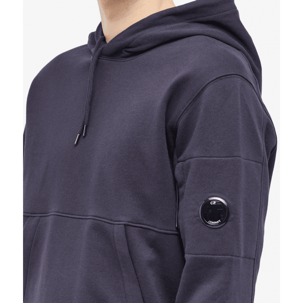 Cp Company Heavy Lens Overhead Hoodie In Navy