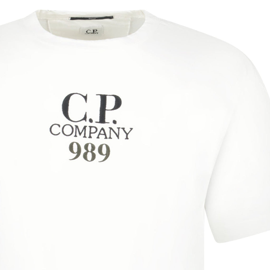 CP Company 20/1 Jersey Boxy Logo T-Shirt White