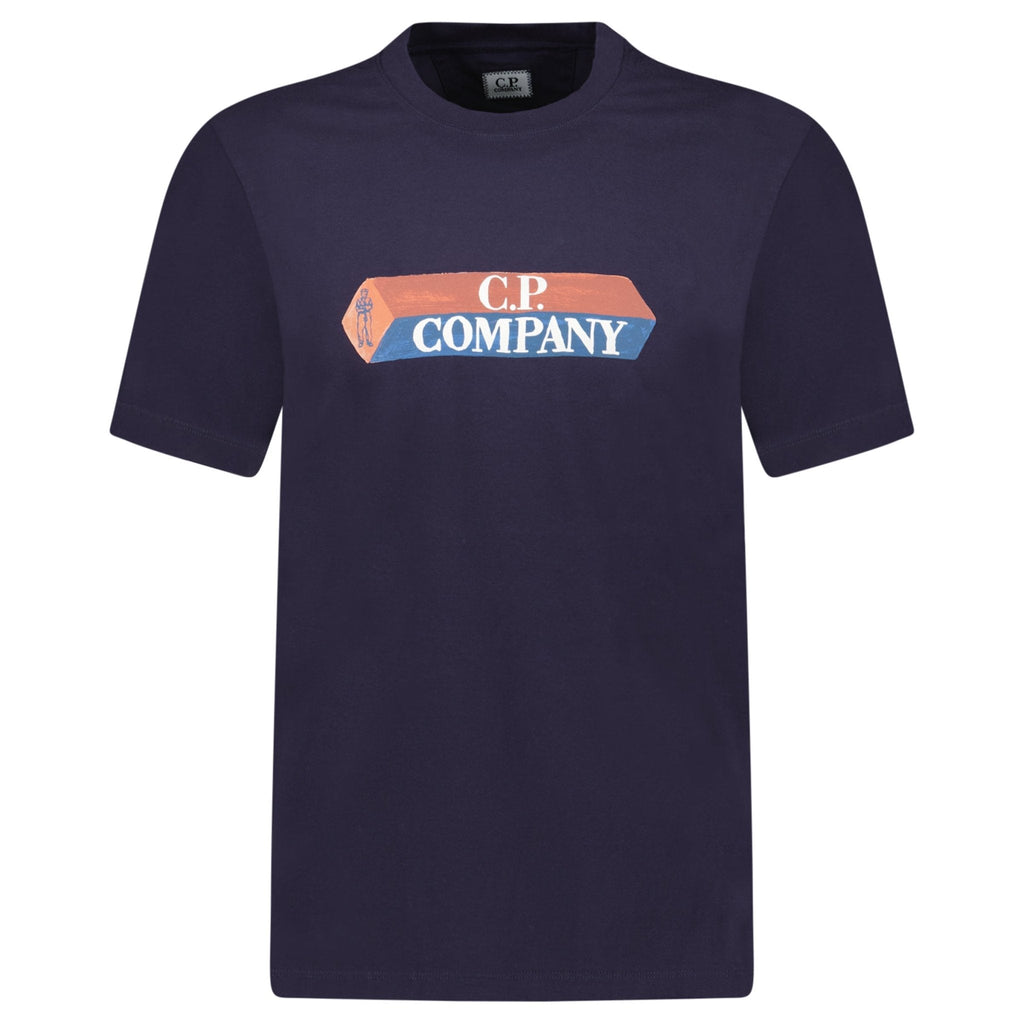CP Company 30/1 Jersey 3D Logo T-Shirt Nightshade