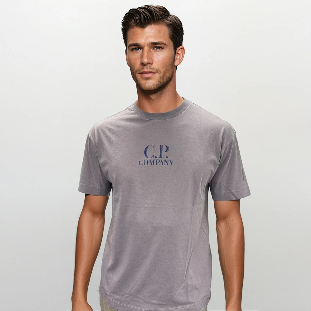 CP Company 30/1 Jersey Logo T-Shirt Lavender Violet