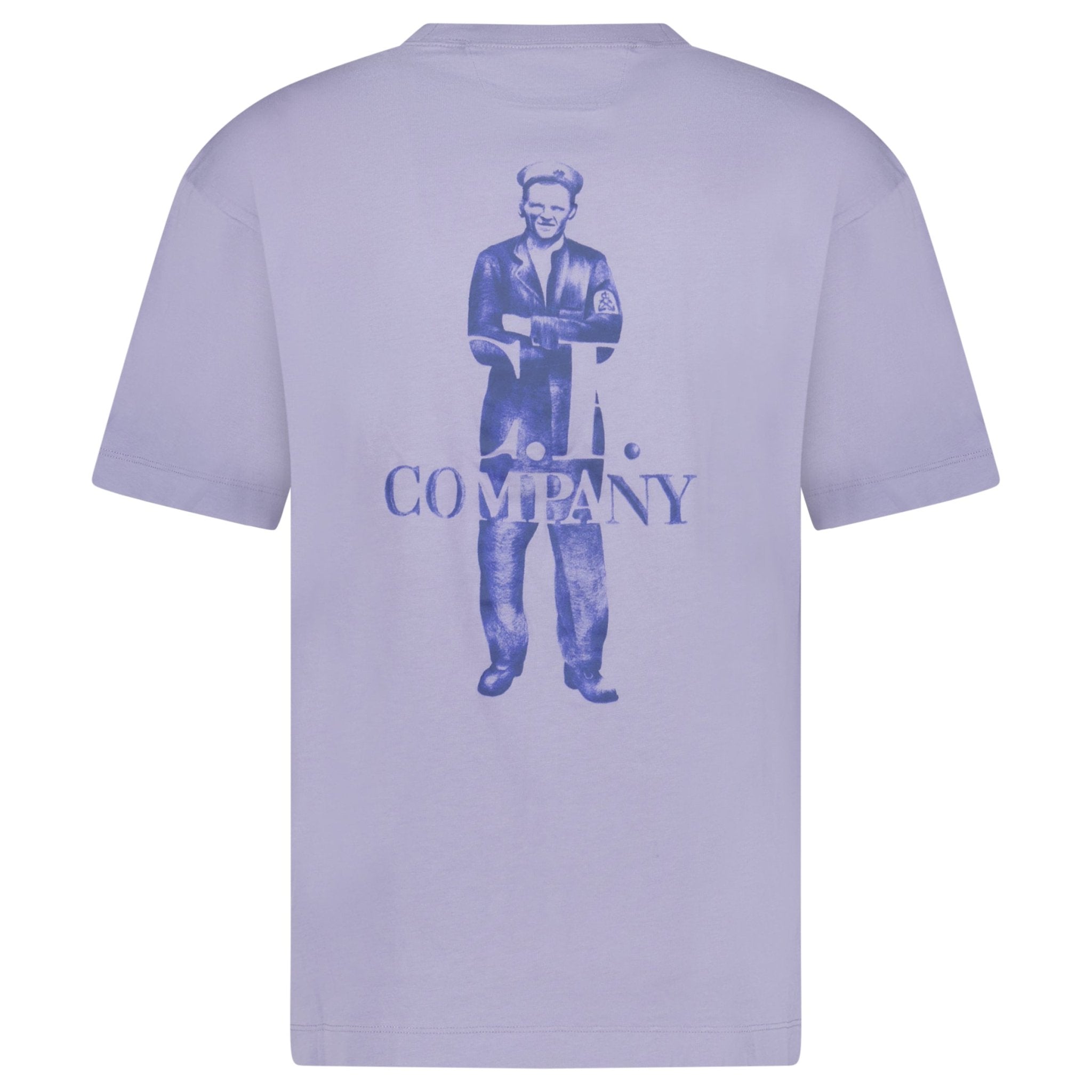 CP Company 30/1 Jersey Logo T-Shirt Lavender Violet