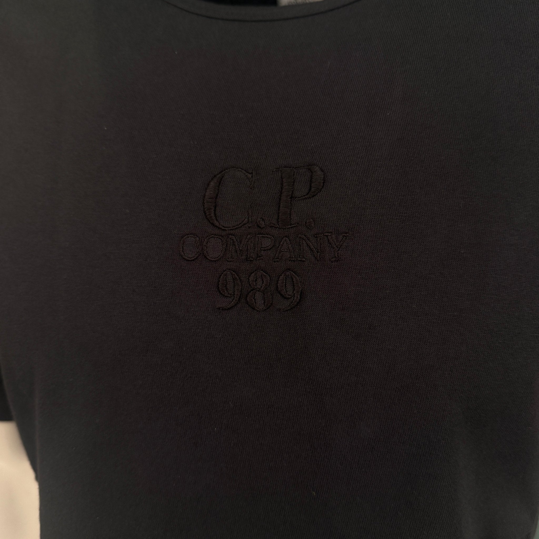 CP Company Black 20/1 Jersey Boxy Logo T-Shirt