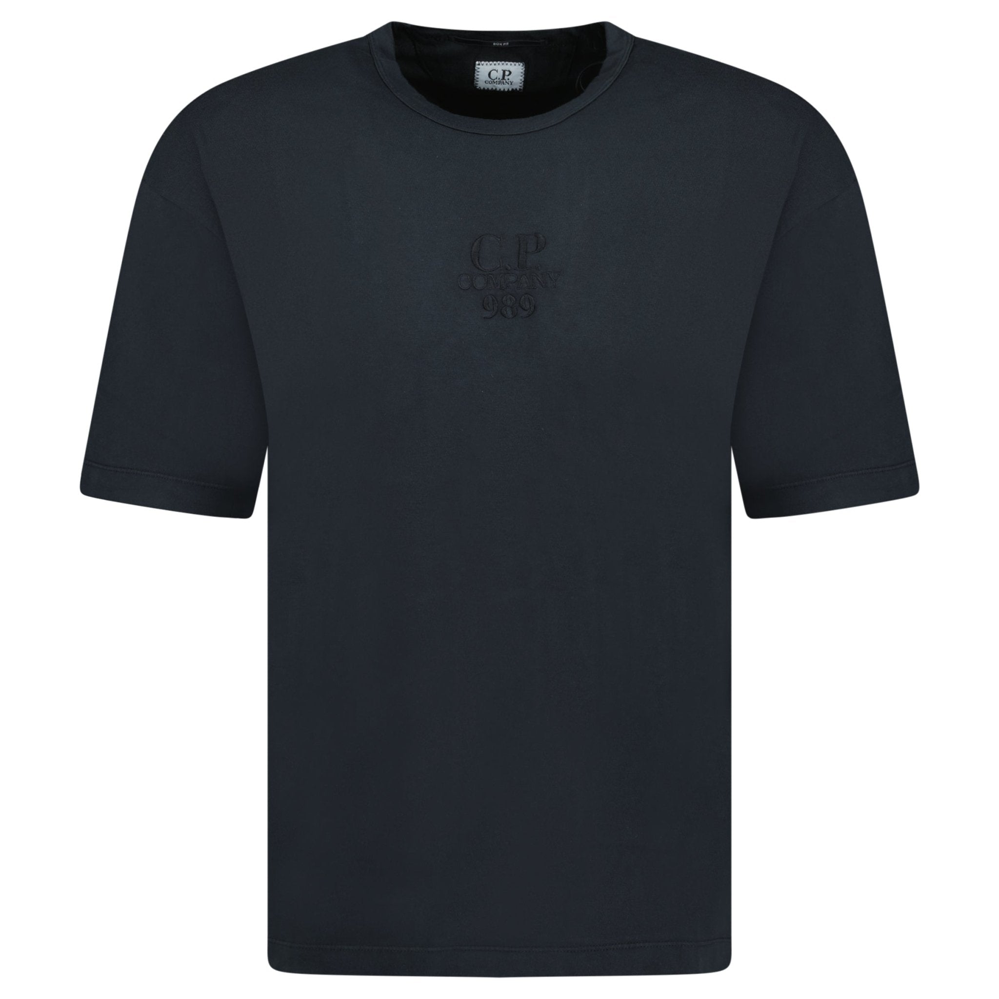 CP Company Black 20/1 Jersey Boxy Logo T-Shirt
