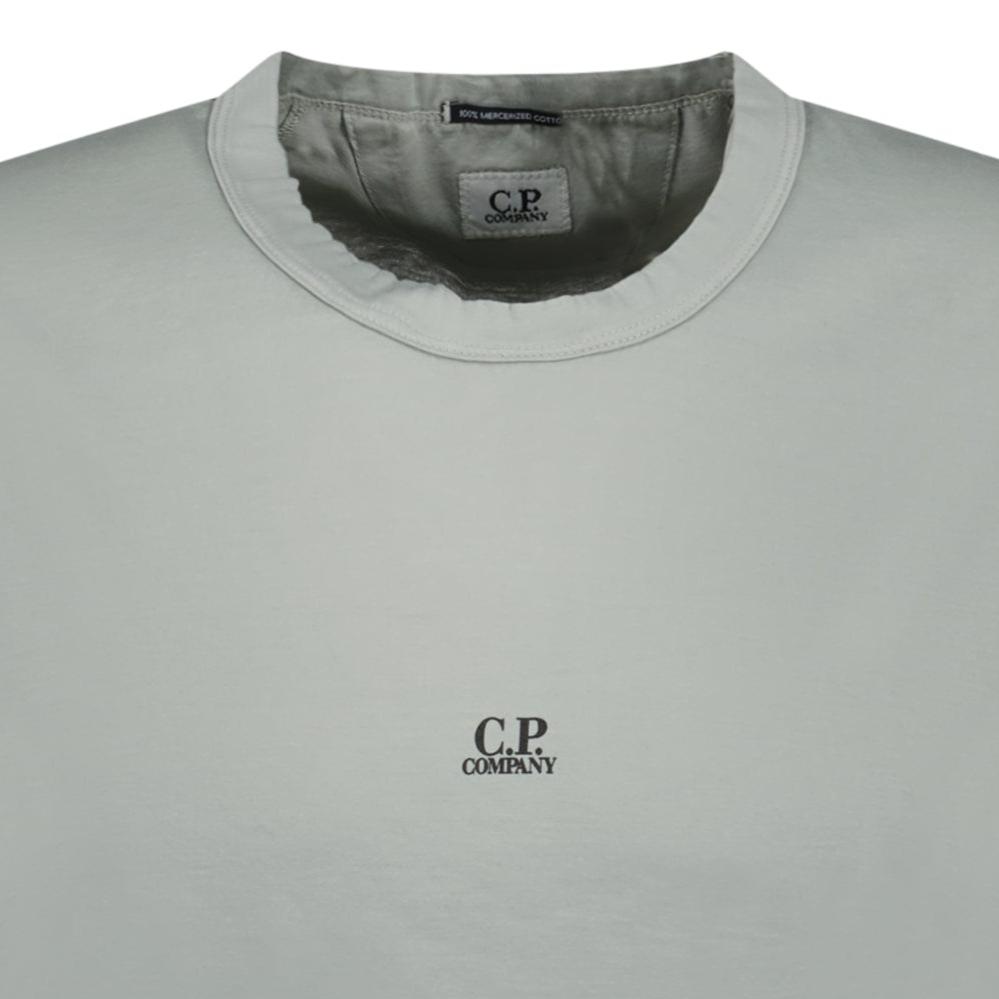 CP Company Chest Writing Logo T-Shirt Grey