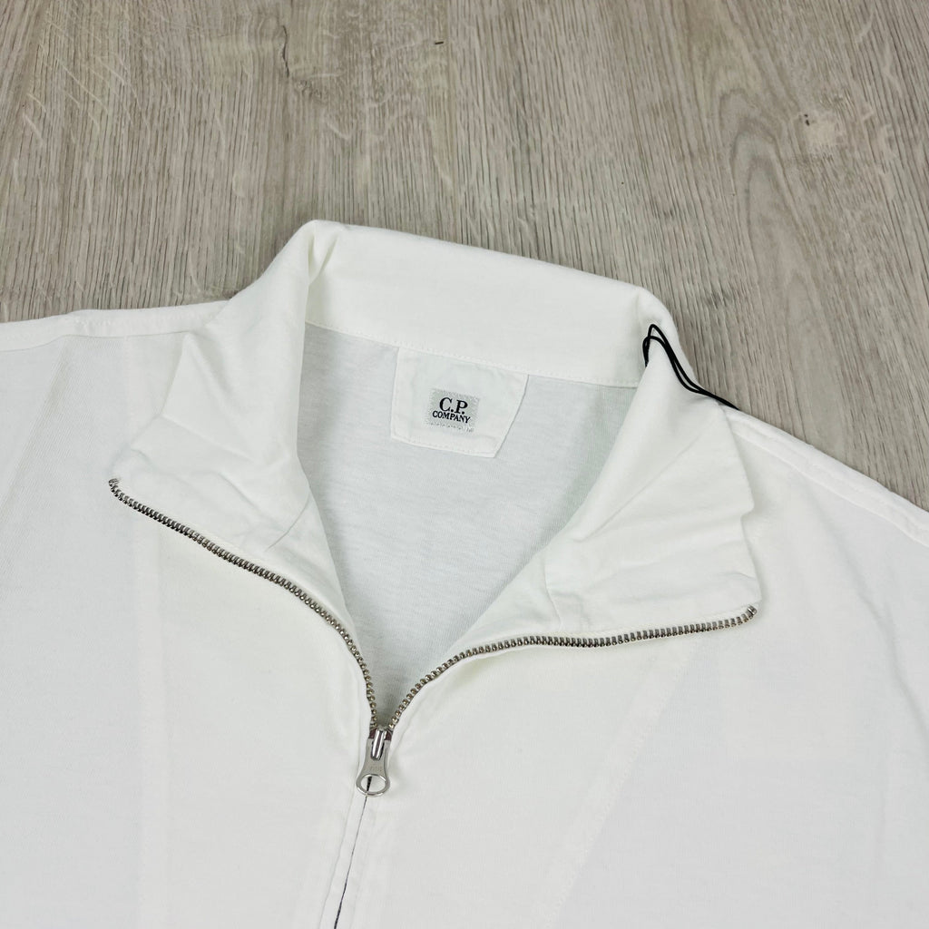 CP Company Zip Polo Shirt - White