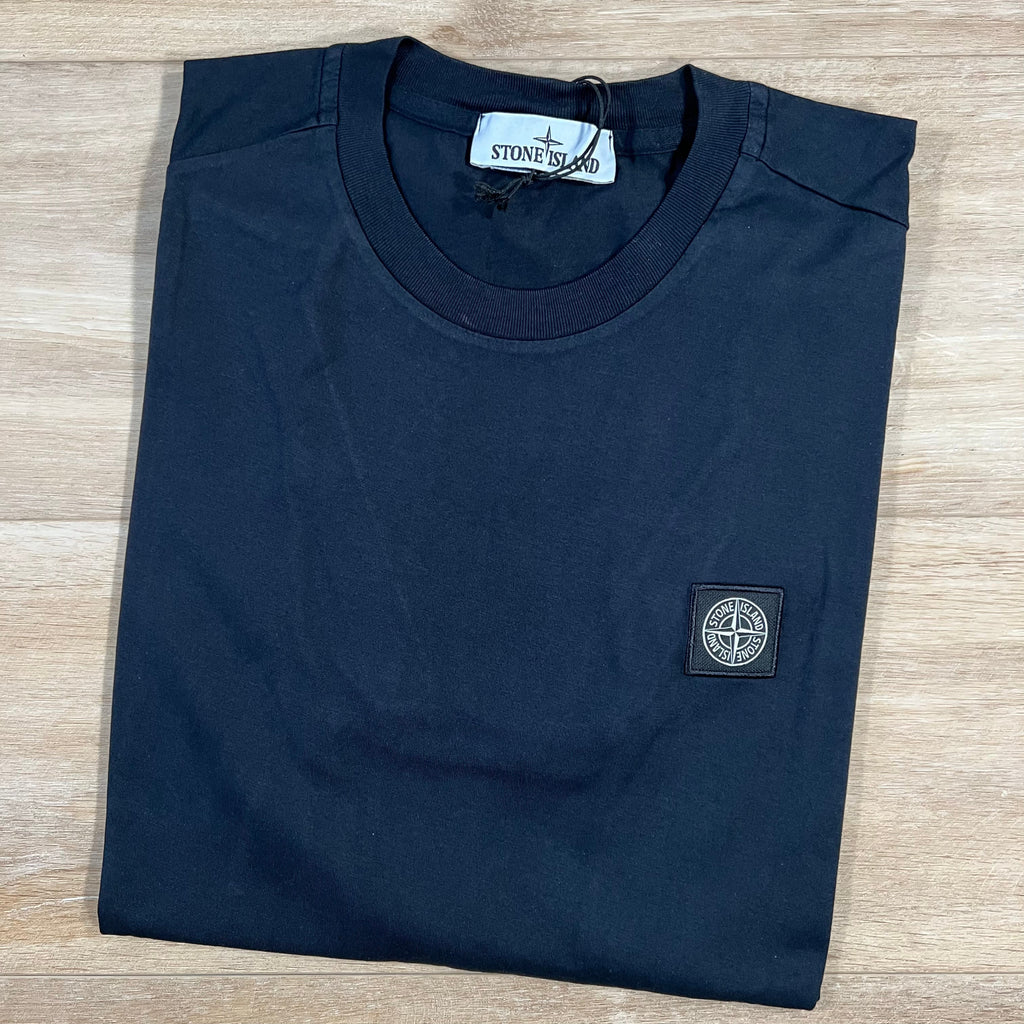 Stone Island Patch Logo T-Shirt in Navy