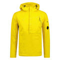 CP Company Gabardine 1/2 Zip Hooded Lens Overshirt in Yellow