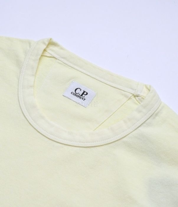 CP Company Old Dyed Pocket Tshirt In Yellow