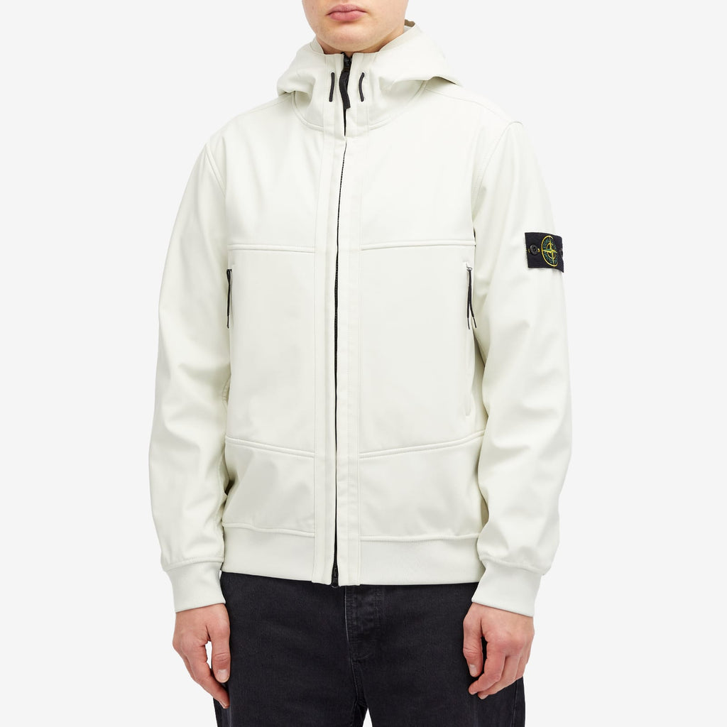 Stone Island Soft Shell-R A/W Jacket In Stucco