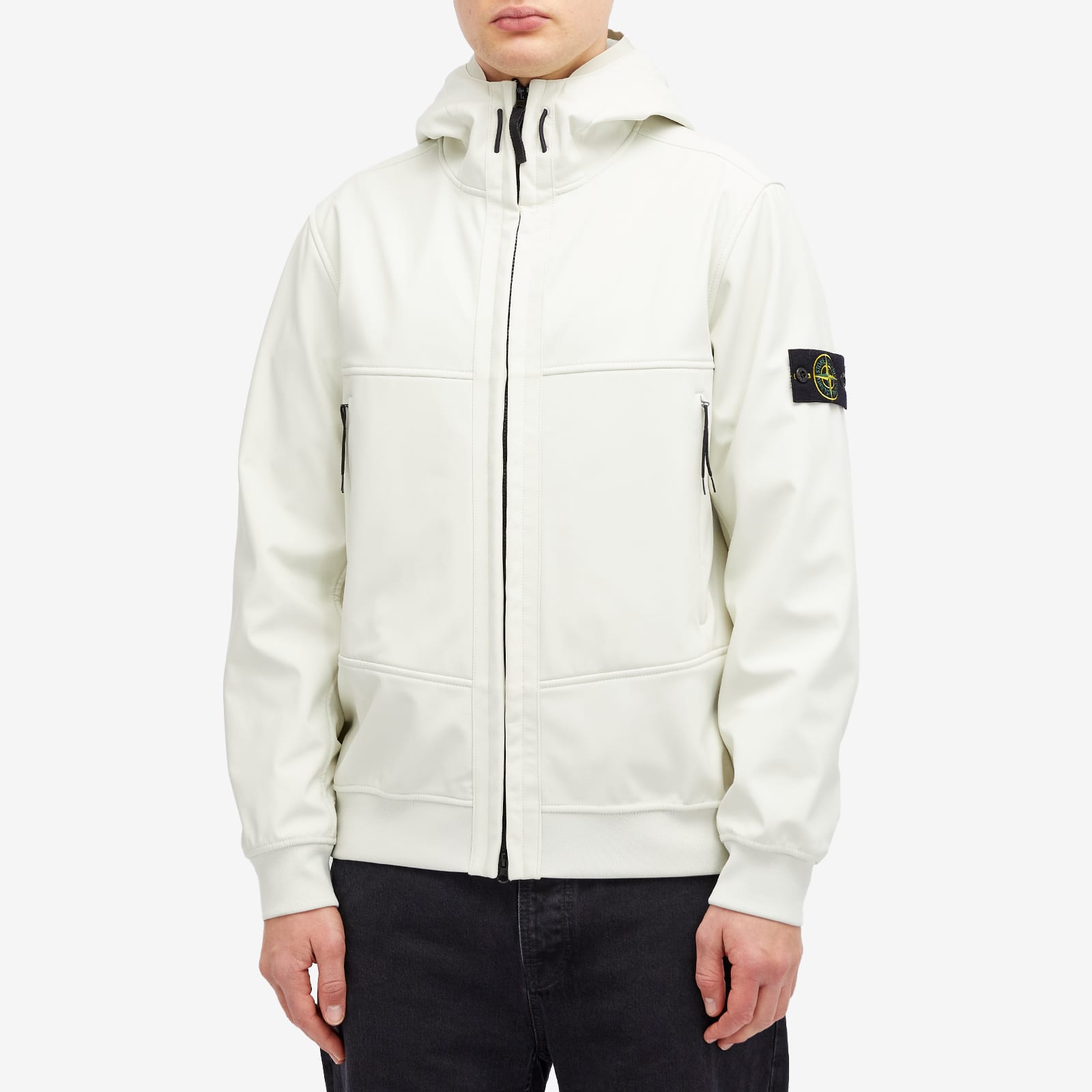 Stone Island Soft Shell-R A/W Jacket In Stucco