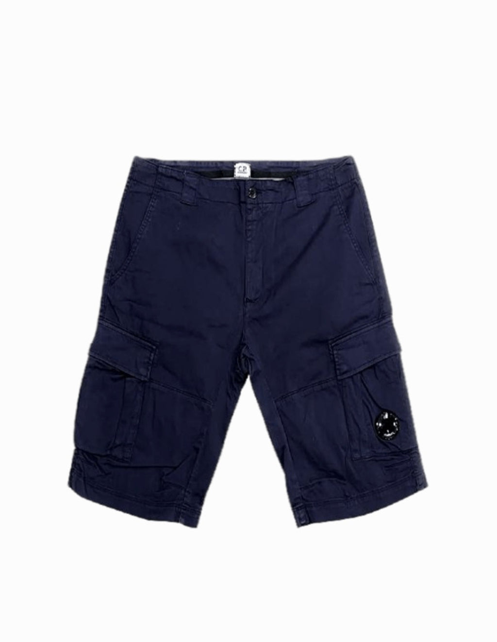 Cp Company 116A Satin Stretch Lens Cargo Shorts Medieval Blue