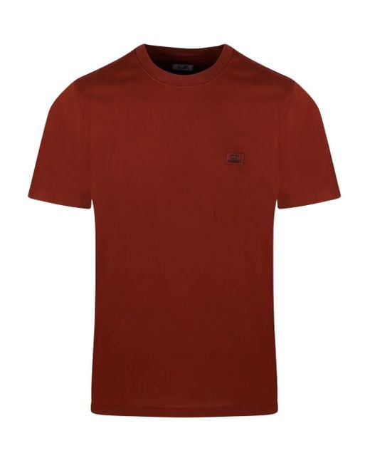 Cp Company Classic Patch Logo T-Shirt in Red