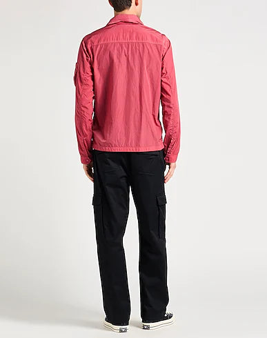 Cp Company Chrome-R Lens Overshirt in Red Bud