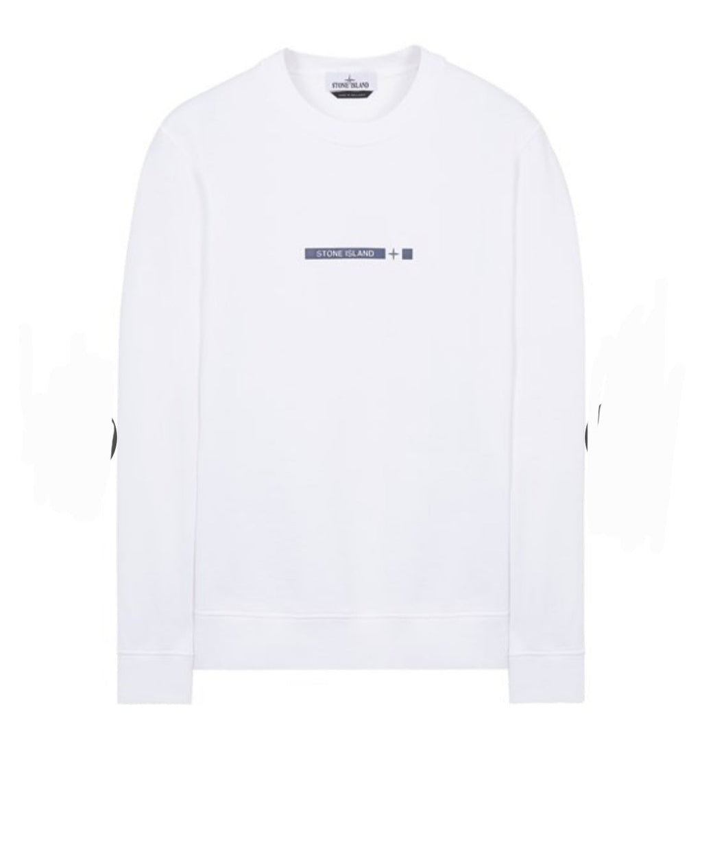 Stone Island Small Logo Sweatshirt In White