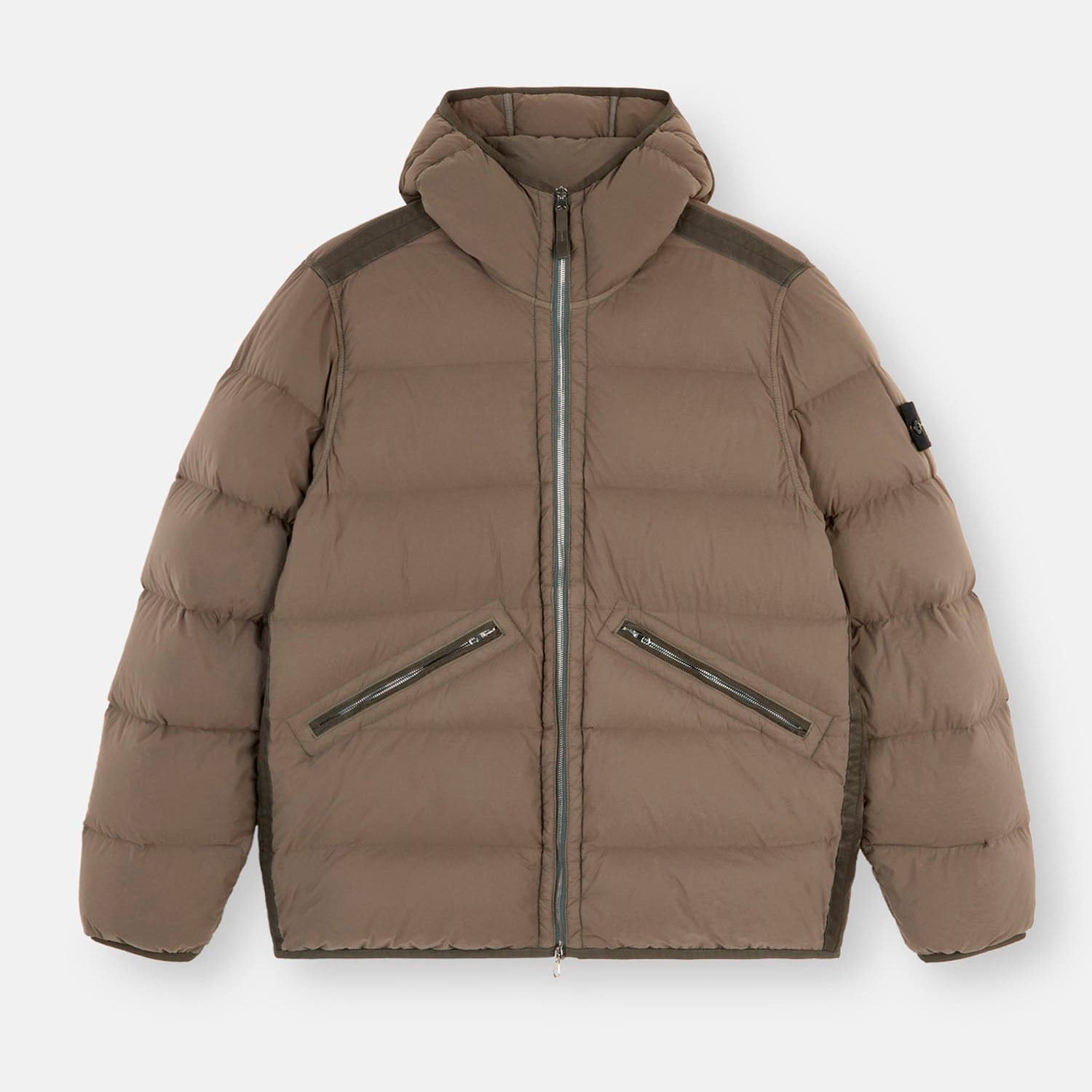 Stone Island .Seamless Tunnel Nylon Down-Tc Jacket In Walnut Brown
