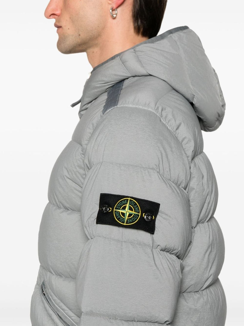 Stone Island Seamless Tunnel Nylon Down-Tc Jacket In Grey