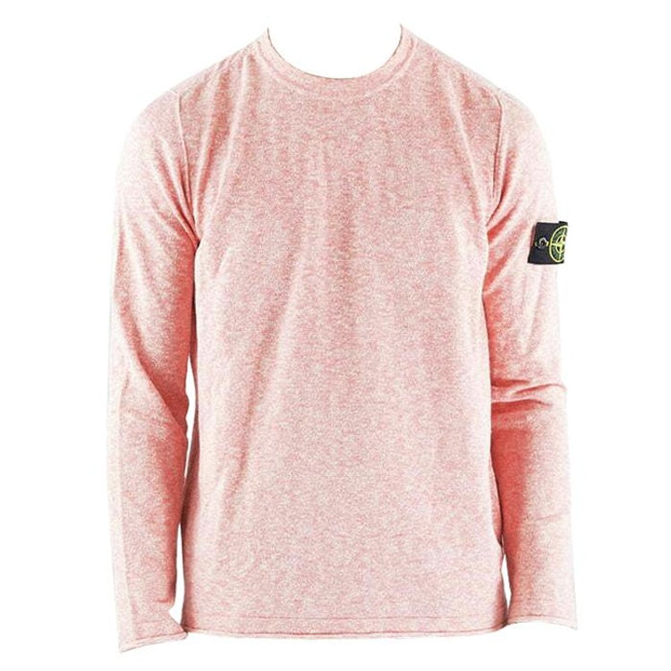 Stone Island Fine Cotton Knit In Coral