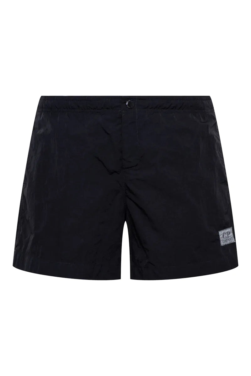 Cp Company 201A Eco Chrome-R Button Swimshorts In Navy