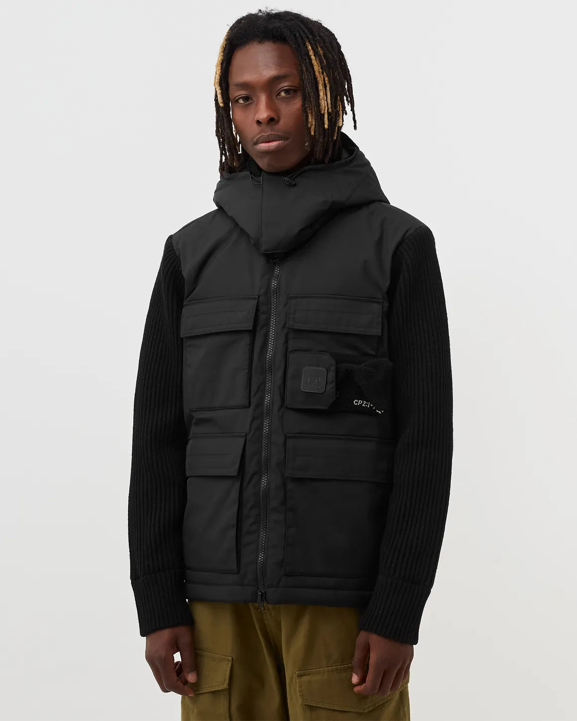 Cp Company Metropolis Series Mixed Lambswool Jacket in Black