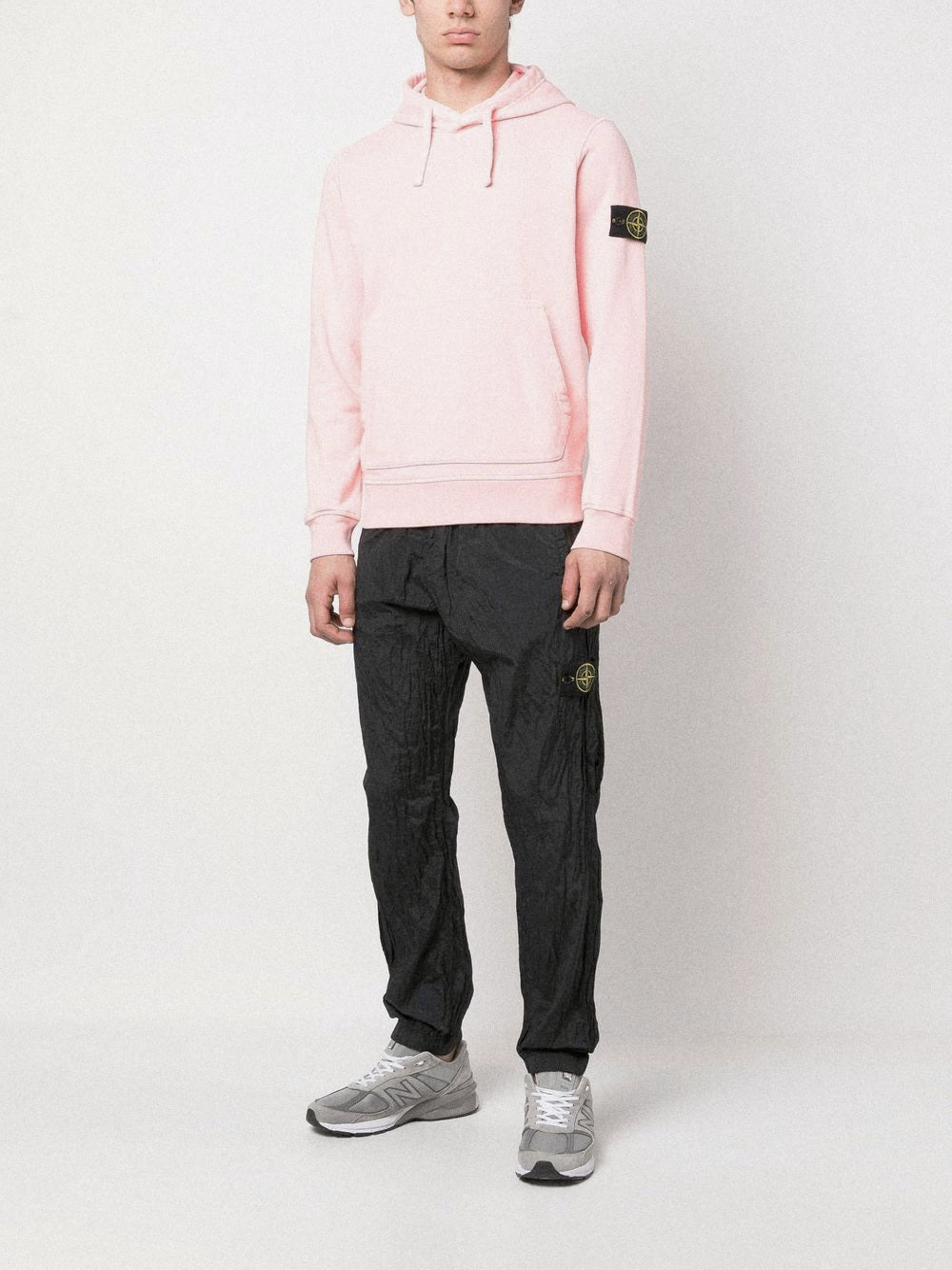 Stone Island Overhead Hoodie In Light Pink