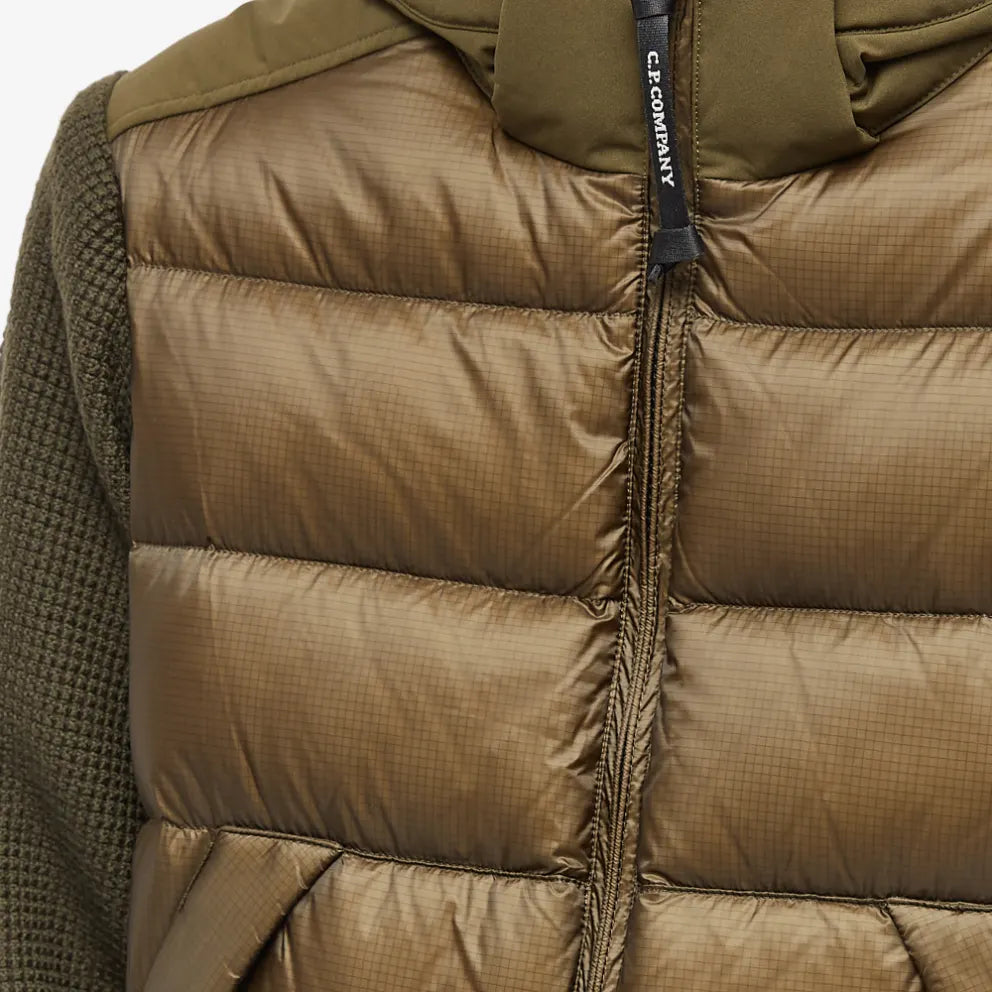 Cp Company Mixed Lambswool Jacket in Ivy Green