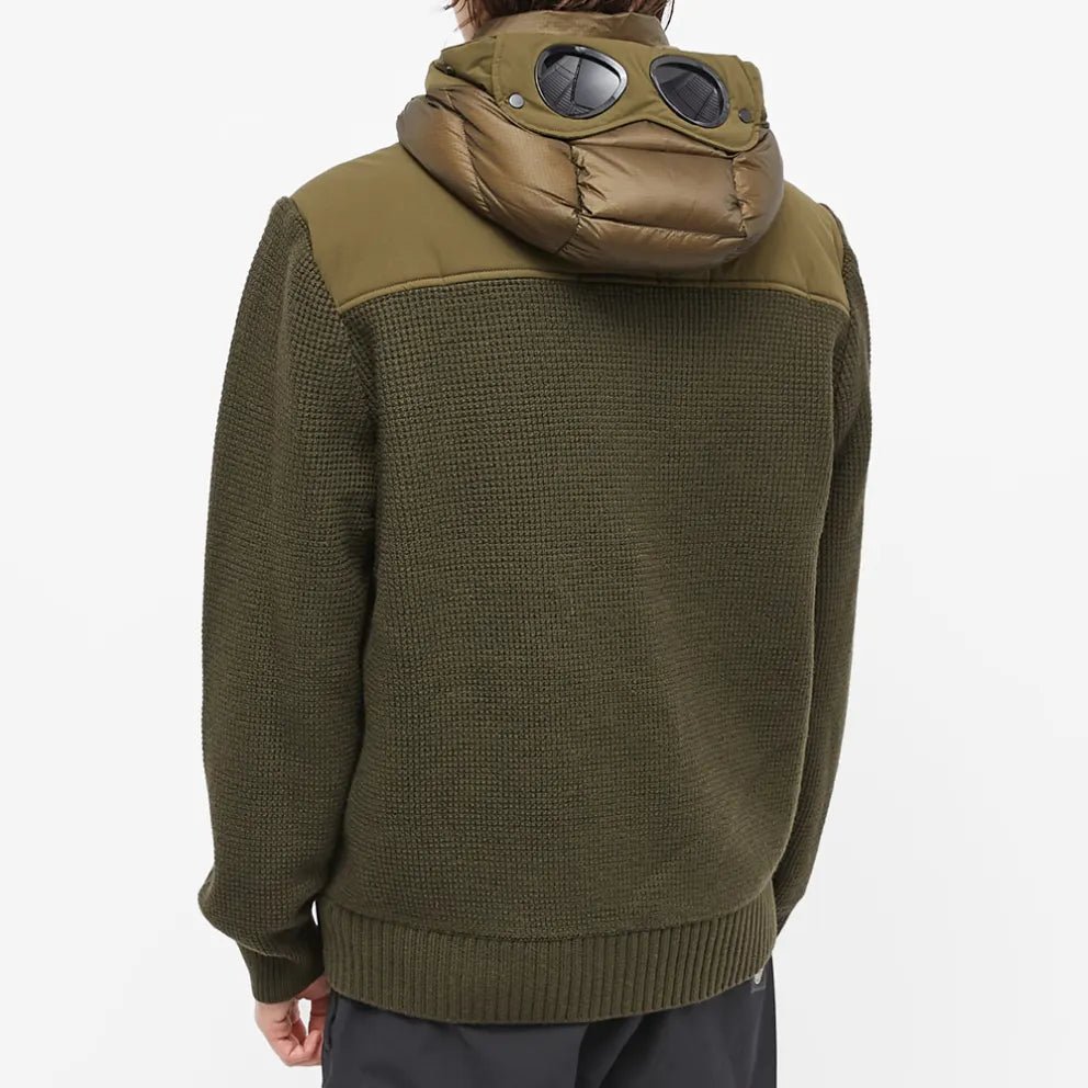 Cp Company Mixed Lambswool Jacket in Ivy Green