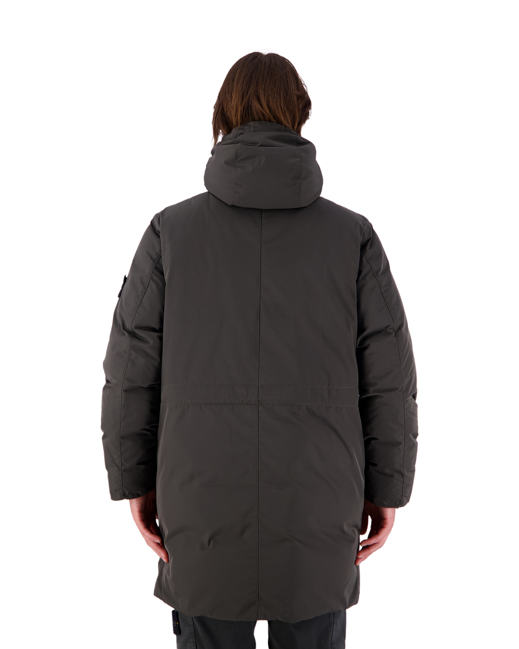 Stone Island Micro Twill Down Jacket In Charcoal