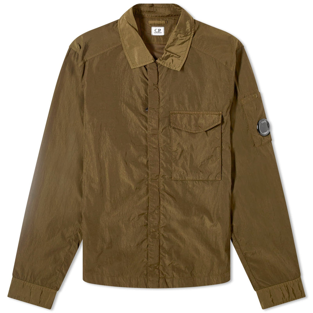 Cp Company Chrome-R Overshirt In Ivy Green
