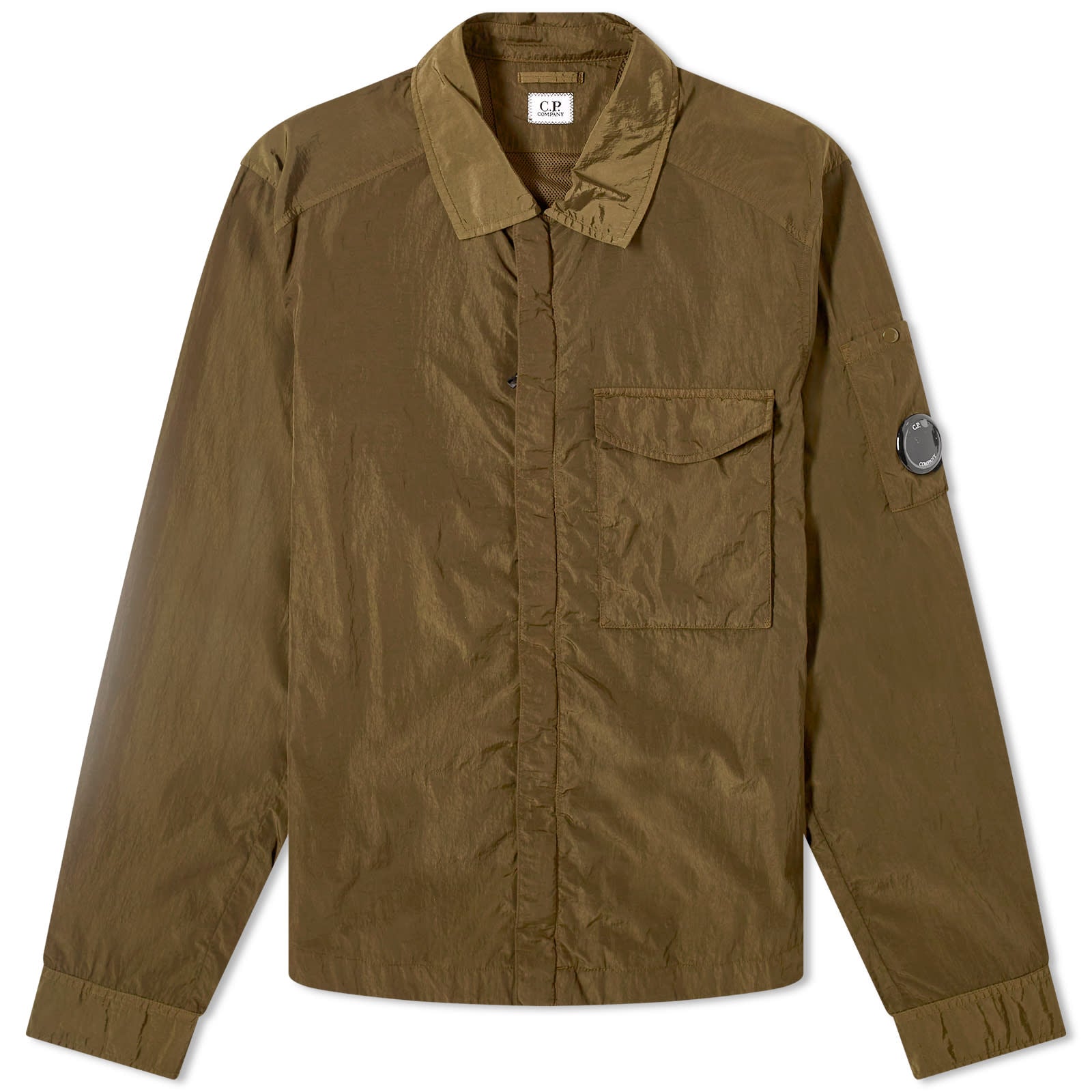 Cp Company Chrome-R Overshirt In Ivy Green