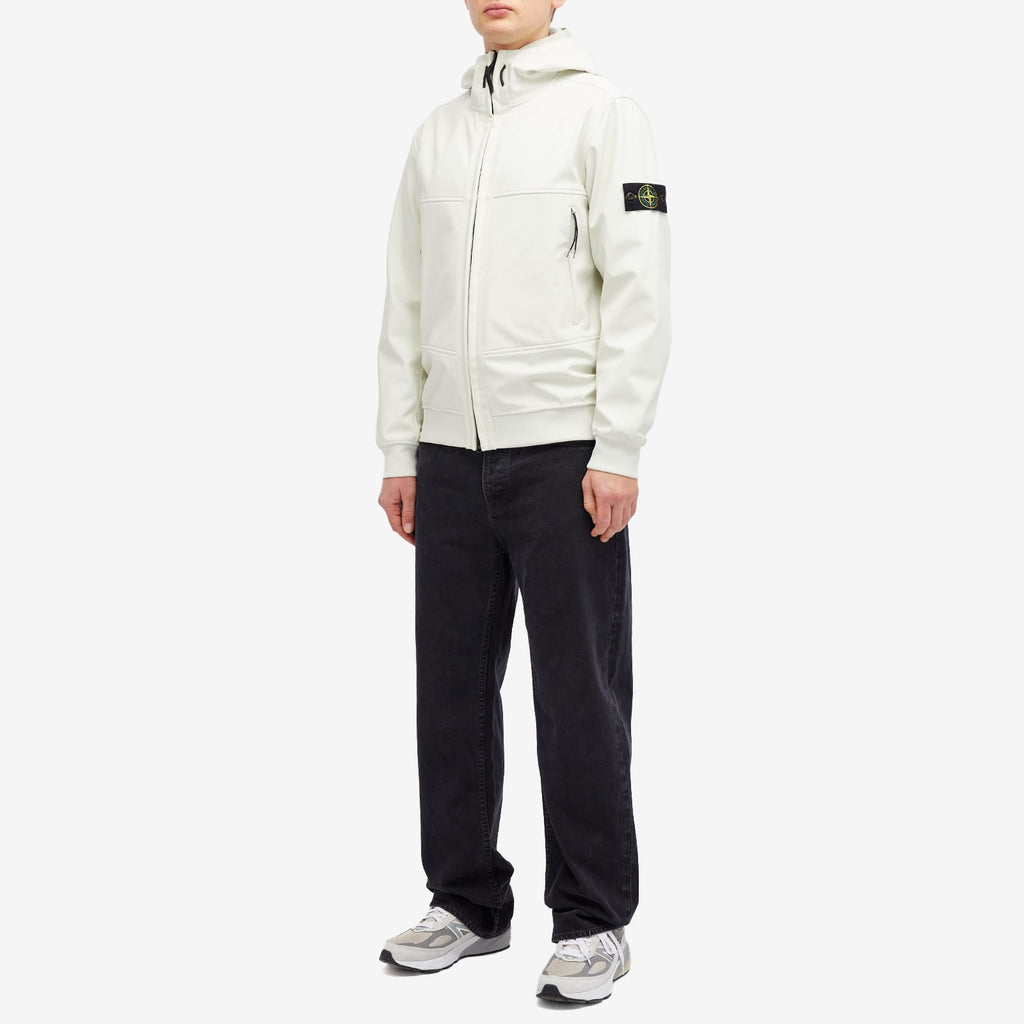 Stone Island Soft Shell-R A/W Jacket In Stucco