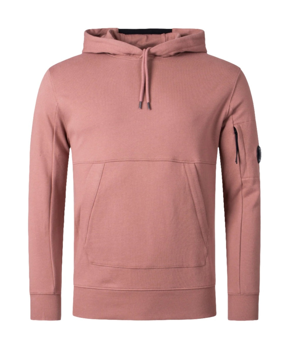 Cp Company Heavy Lens Overhead Hoodie In Cedar Wood