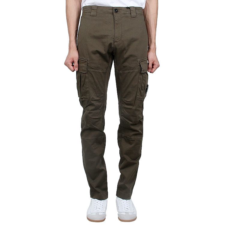 Cp Company 056A Stretch Sateen Cargo Pants In Ivy Green