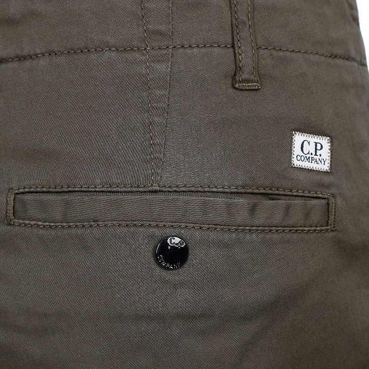 Cp Company 056A Stretch Sateen Cargo Pants In Ivy Green