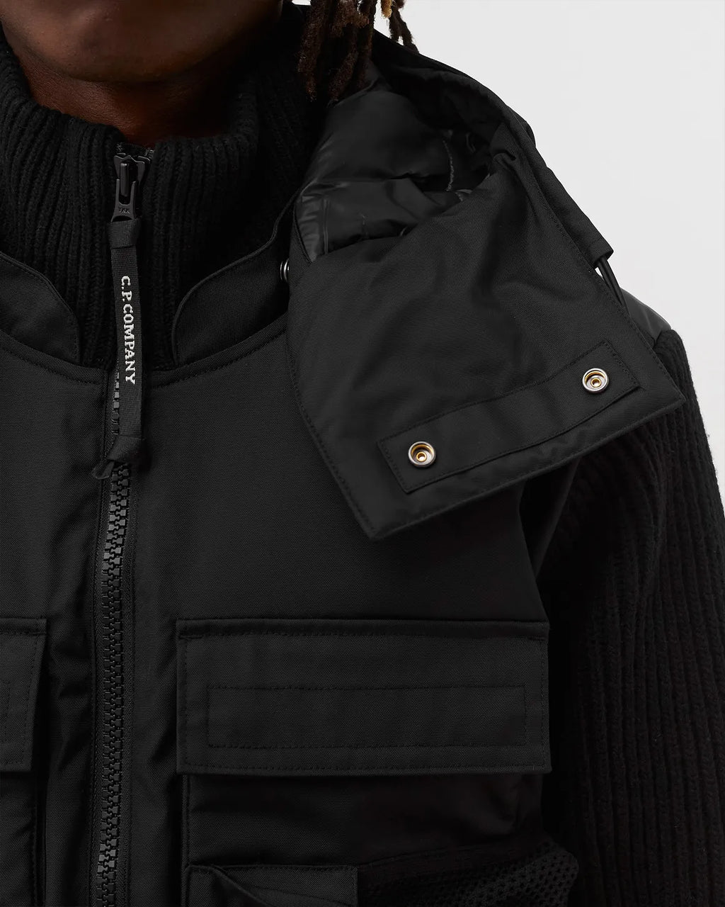 Cp Company Metropolis Series Mixed Lambswool Jacket in Black