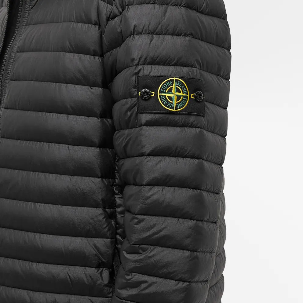 Stone Island Loom Woven Chambers R-Nylon Down Tc Packable Jacket In Black