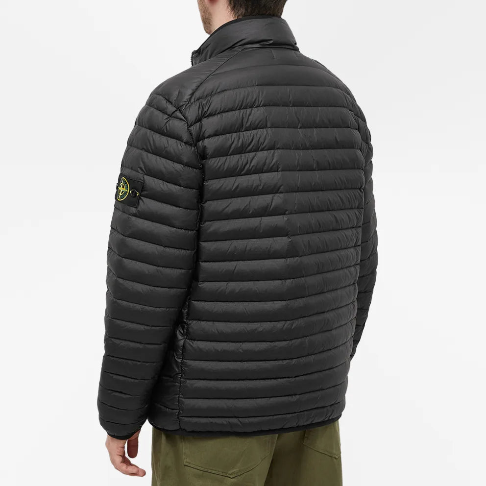 Stone Island Loom Woven Chambers R-Nylon Down Tc Packable Jacket In Black